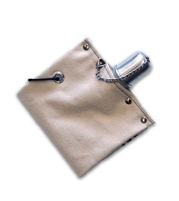 Canvas Canteen – Brown – 25 oz. Folded for Travel