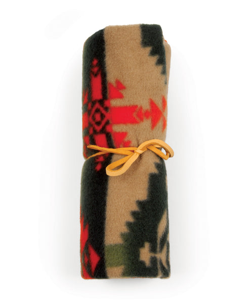 Fleece Native American Trading Blanket - Brown
